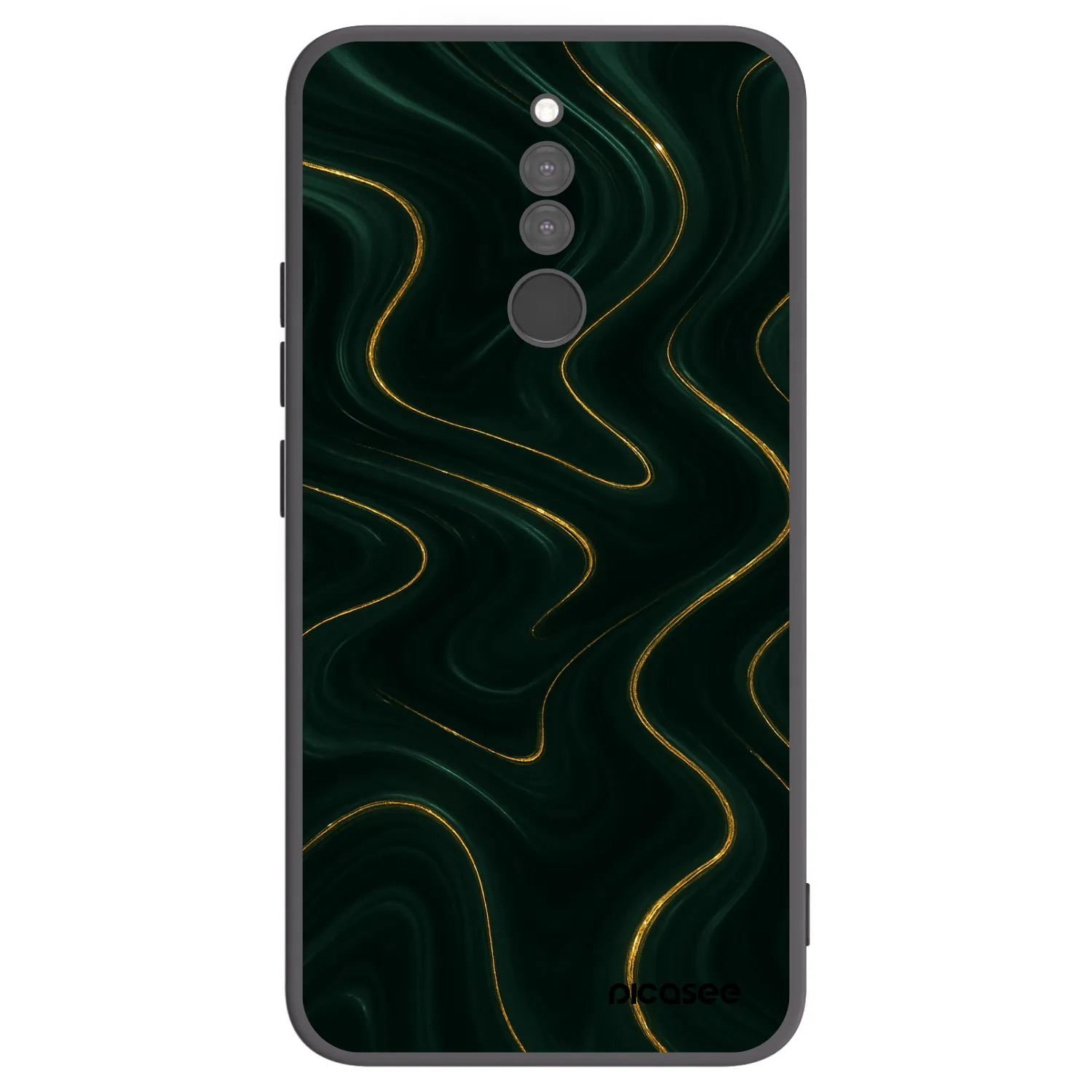 Picasee silikonski črni ovitek za Xiaomi Redmi 8 - Vawes