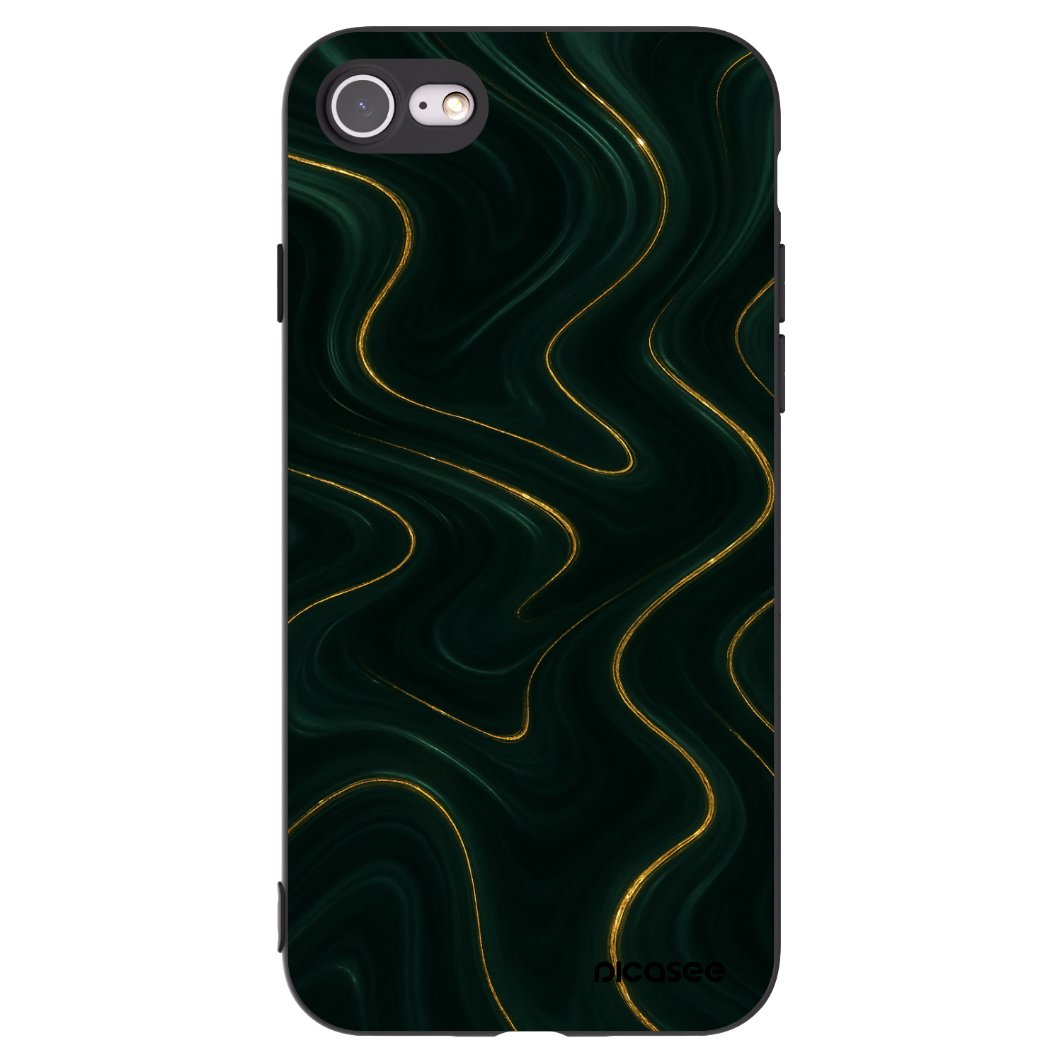 Picasee silikonski črni ovitek za Apple iPhone SE 2020 - Vawes