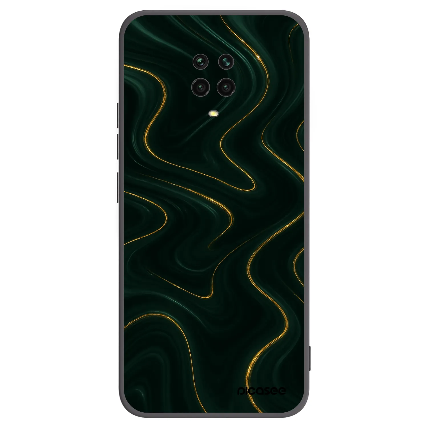 Picasee silikonski črni ovitek za Xiaomi Redmi Note 9 Pro - Vawes