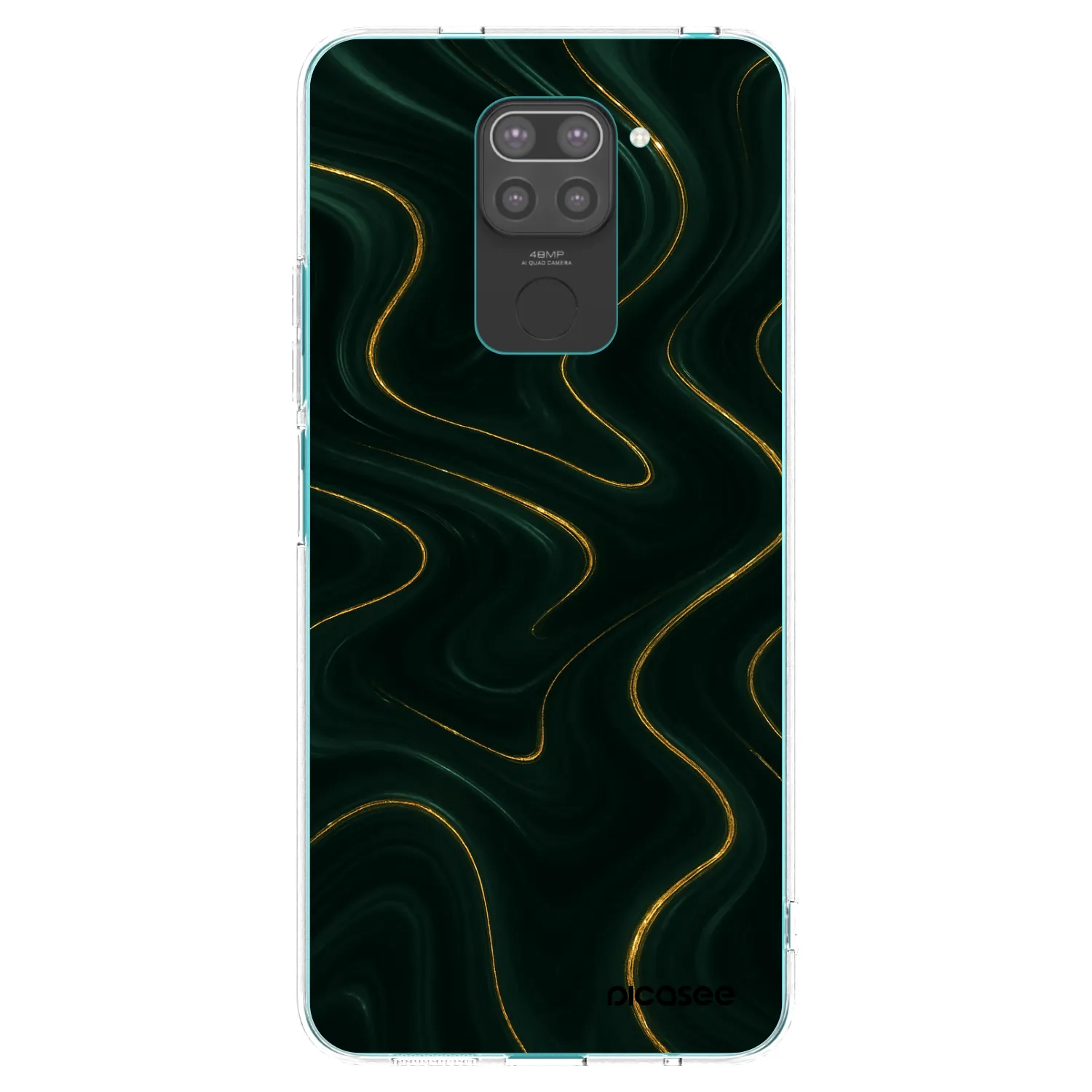 Picasee silikonski črni ovitek za Xiaomi Redmi Note 9 - Vawes
