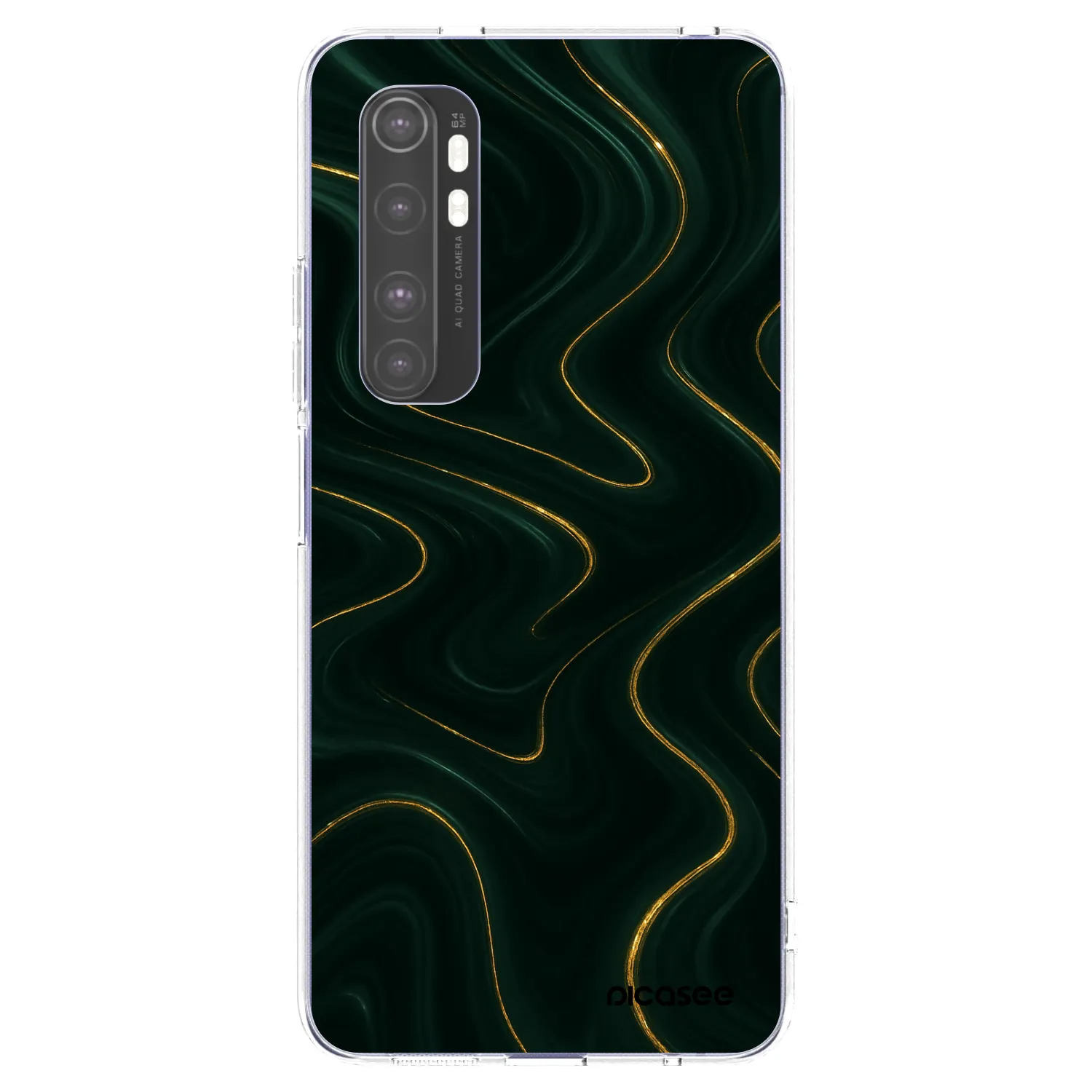 Picasee silikonski prozorni ovitek za Xiaomi Mi Note 10 Lite - Vawes