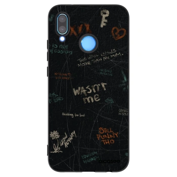 Picasee silikonski črni ovitek za Huawei P20 Lite - CONFESSION