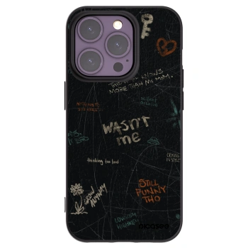 Picasee silikonski črni ovitek za Apple iPhone 14 Pro - CONFESSION