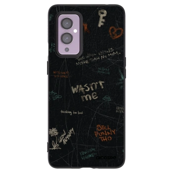 Picasee silikonski črni ovitek za OnePlus 9 - CONFESSION