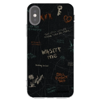 Picasee silikonski prozorni ovitek za Apple iPhone X/XS - CONFESSION