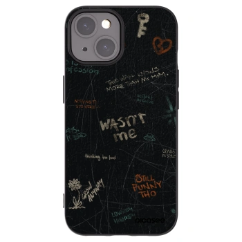 Picasee silikonski črni ovitek za Apple iPhone 15 - CONFESSION