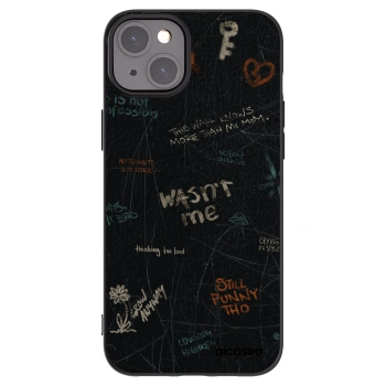 Picasee silikonski črni ovitek za Apple iPhone 15 Plus - CONFESSION