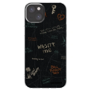 Picasee silikonski prozorni ovitek za Apple iPhone 15 Plus - CONFESSION