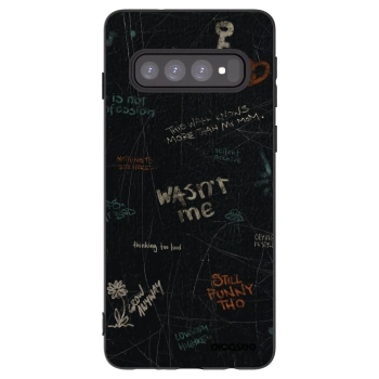 Picasee silikonski črni ovitek za Samsung Galaxy S10 G973 - CONFESSION