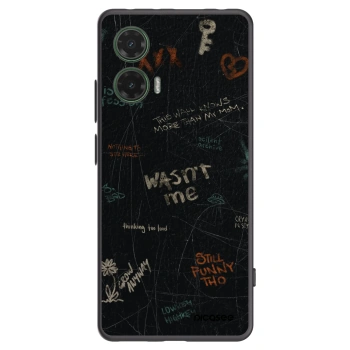 Picasee silikonski črni ovitek za Motorola Moto G35 5G - CONFESSION