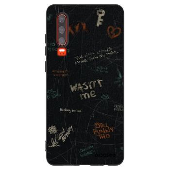 Picasee silikonski črni ovitek za Huawei P30 - CONFESSION