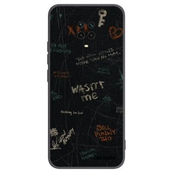 Picasee silikonski črni ovitek za Xiaomi Redmi Note 9 Pro - CONFESSION
