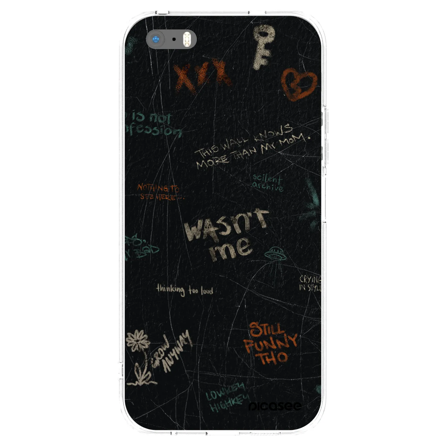 Picasee silikonski prozorni ovitek za Apple iPhone 5/5S/SE - CONFESSION