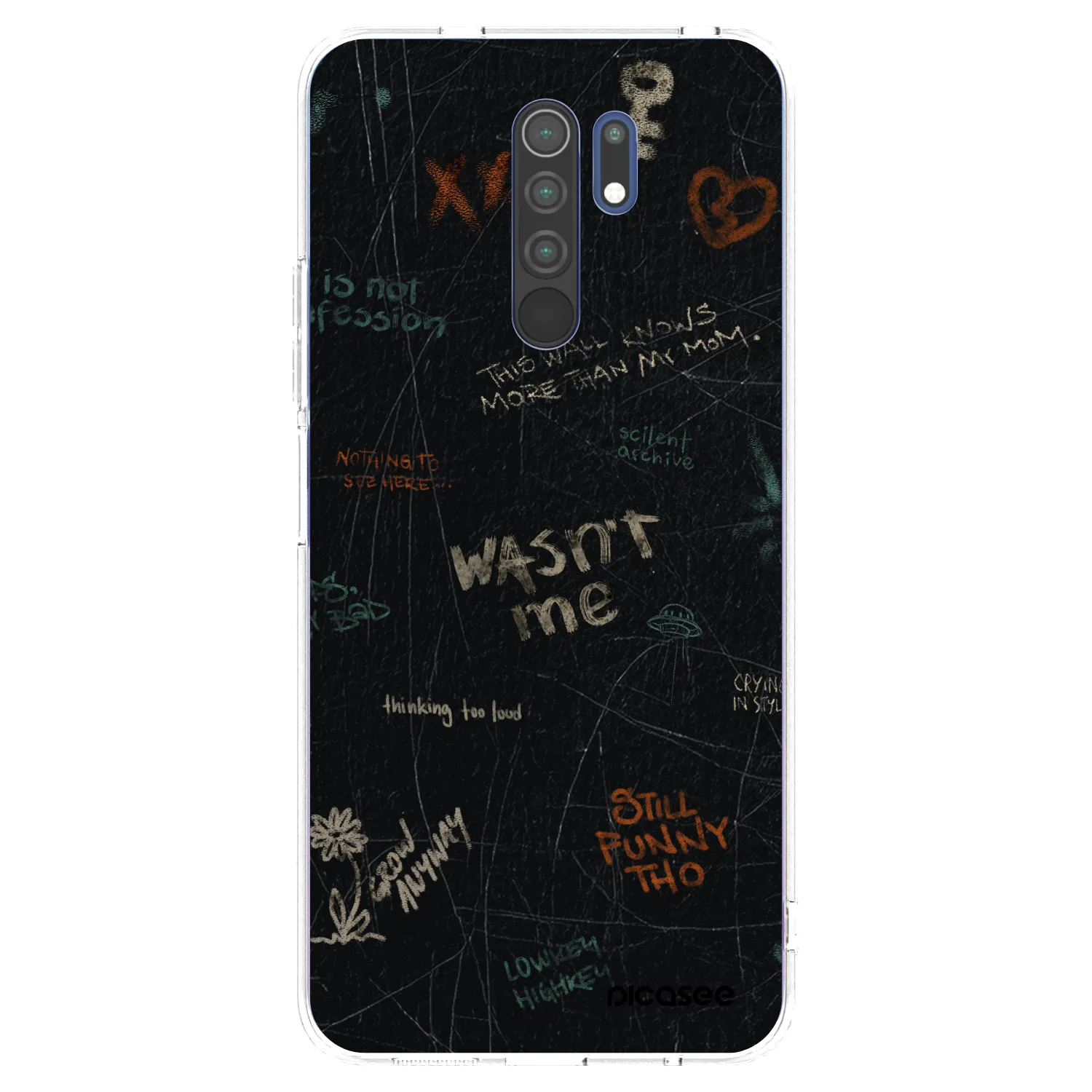 Picasee silikonski prozorni ovitek za Xiaomi Redmi 9 - CONFESSION