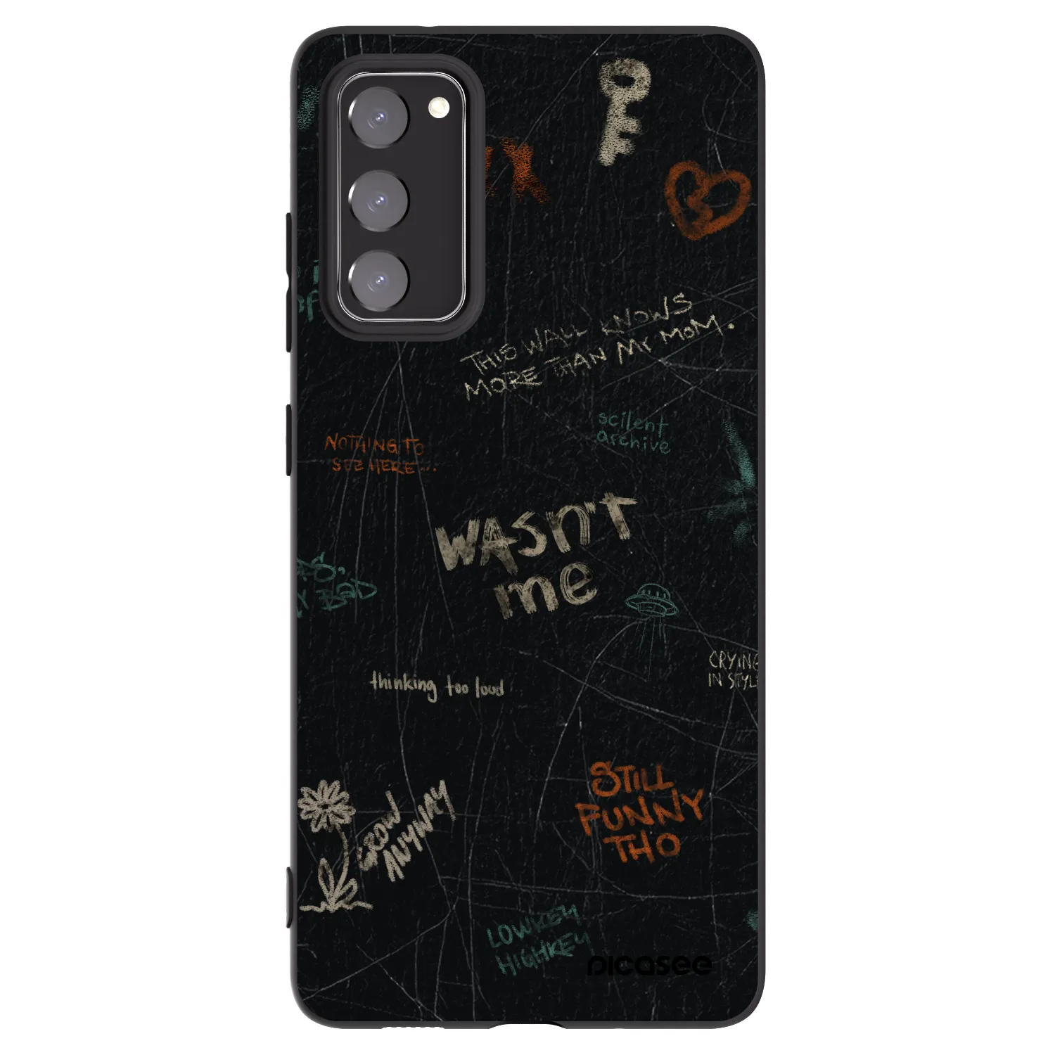 Picasee silikonski črni ovitek za Samsung Galaxy S20 FE - CONFESSION