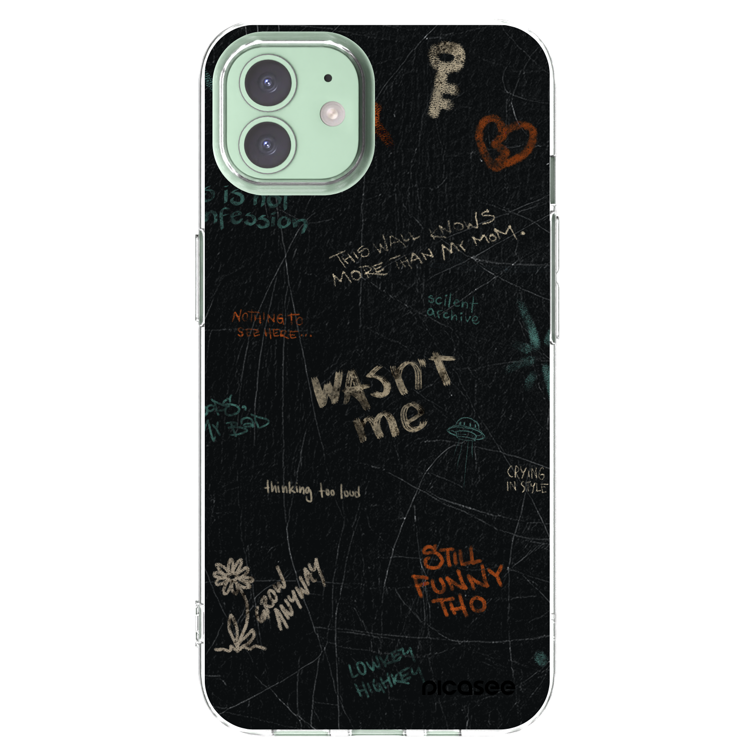Picasee silikonski prozorni ovitek za Apple iPhone 12 - CONFESSION