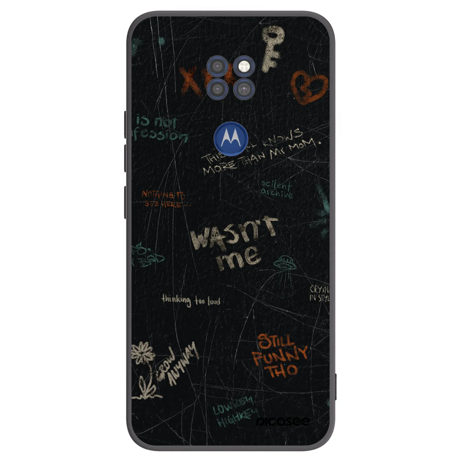 Picasee silikonski črni ovitek za Motorola Moto G9 Play - CONFESSION