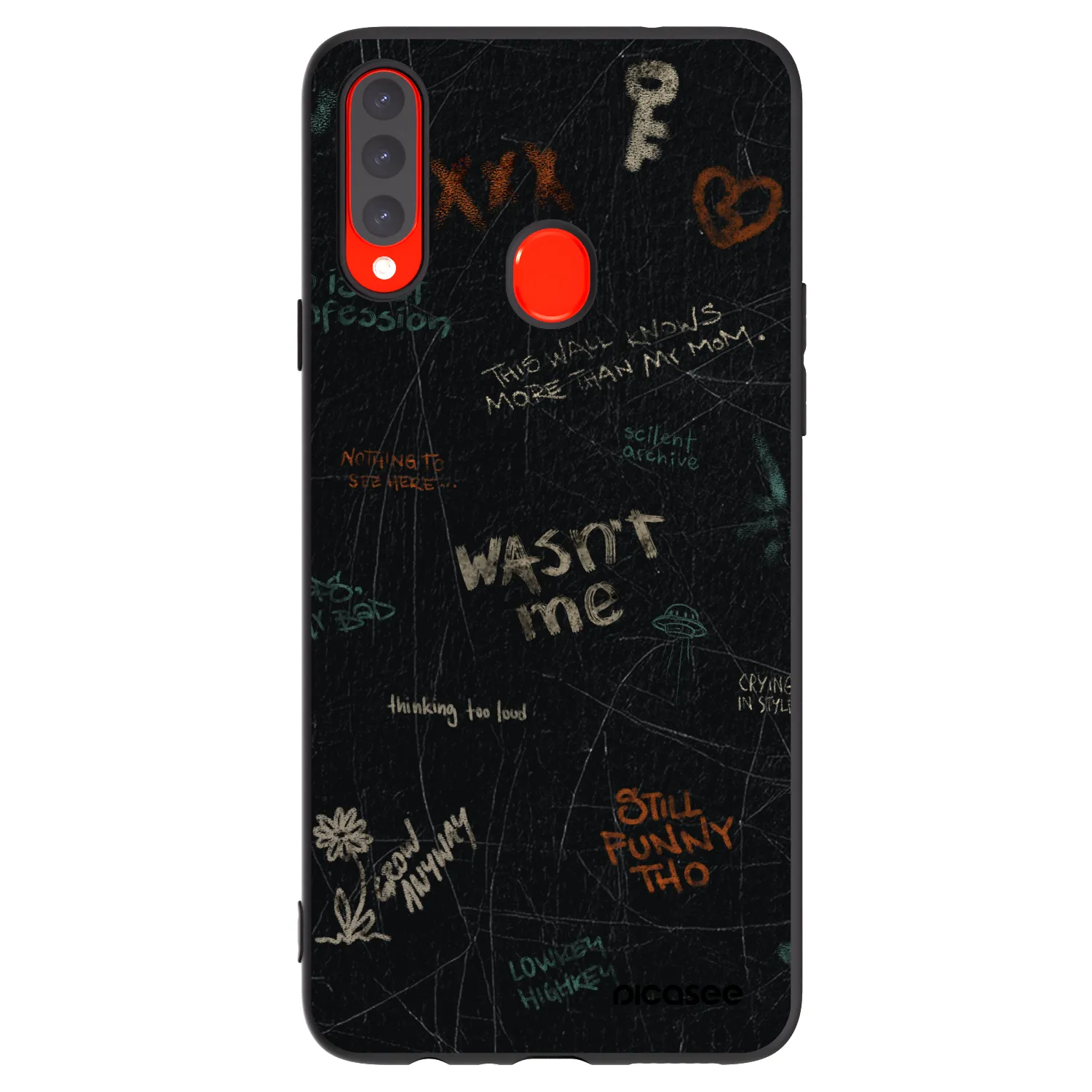 Picasee silikonski črni ovitek za Samsung Galaxy A20s - CONFESSION