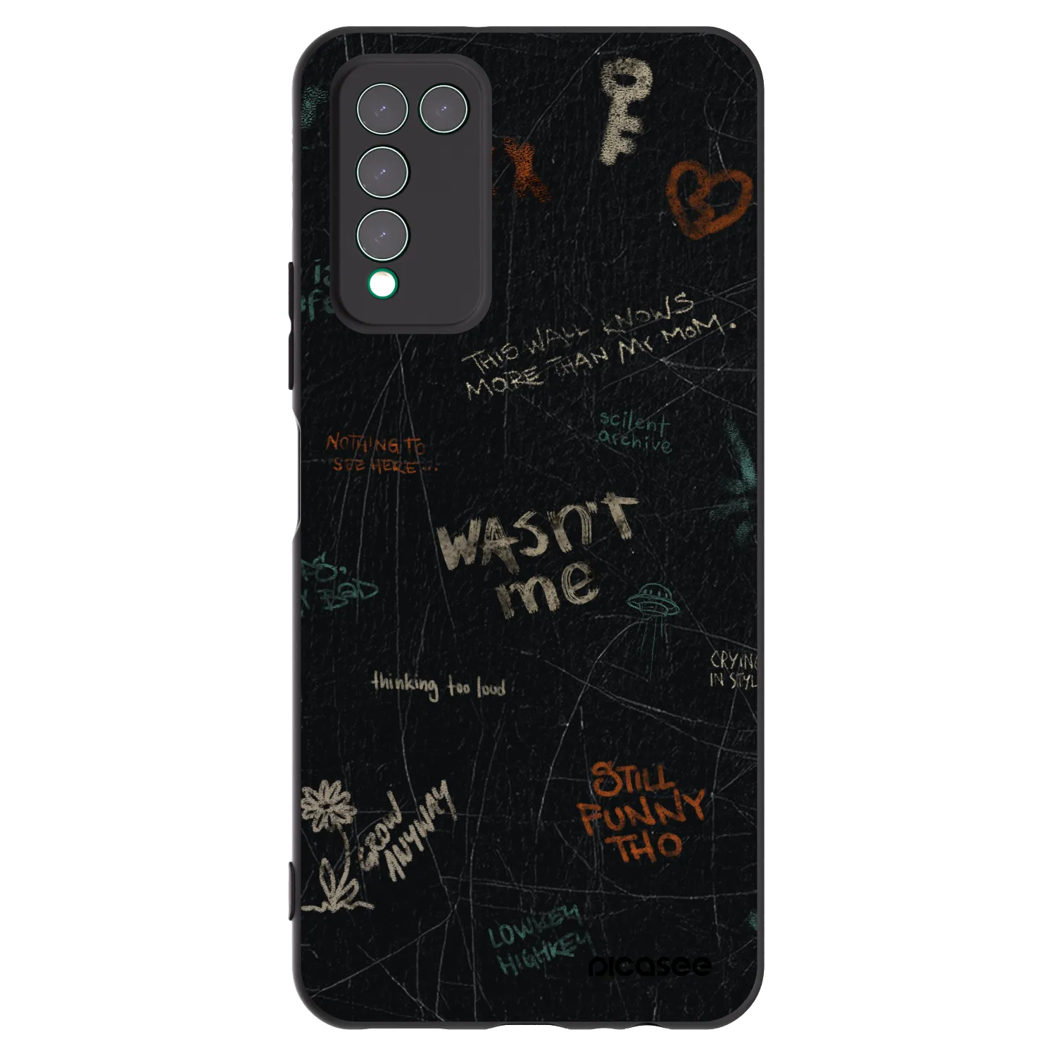 Picasee silikonski črni ovitek za Honor 10X Lite - CONFESSION