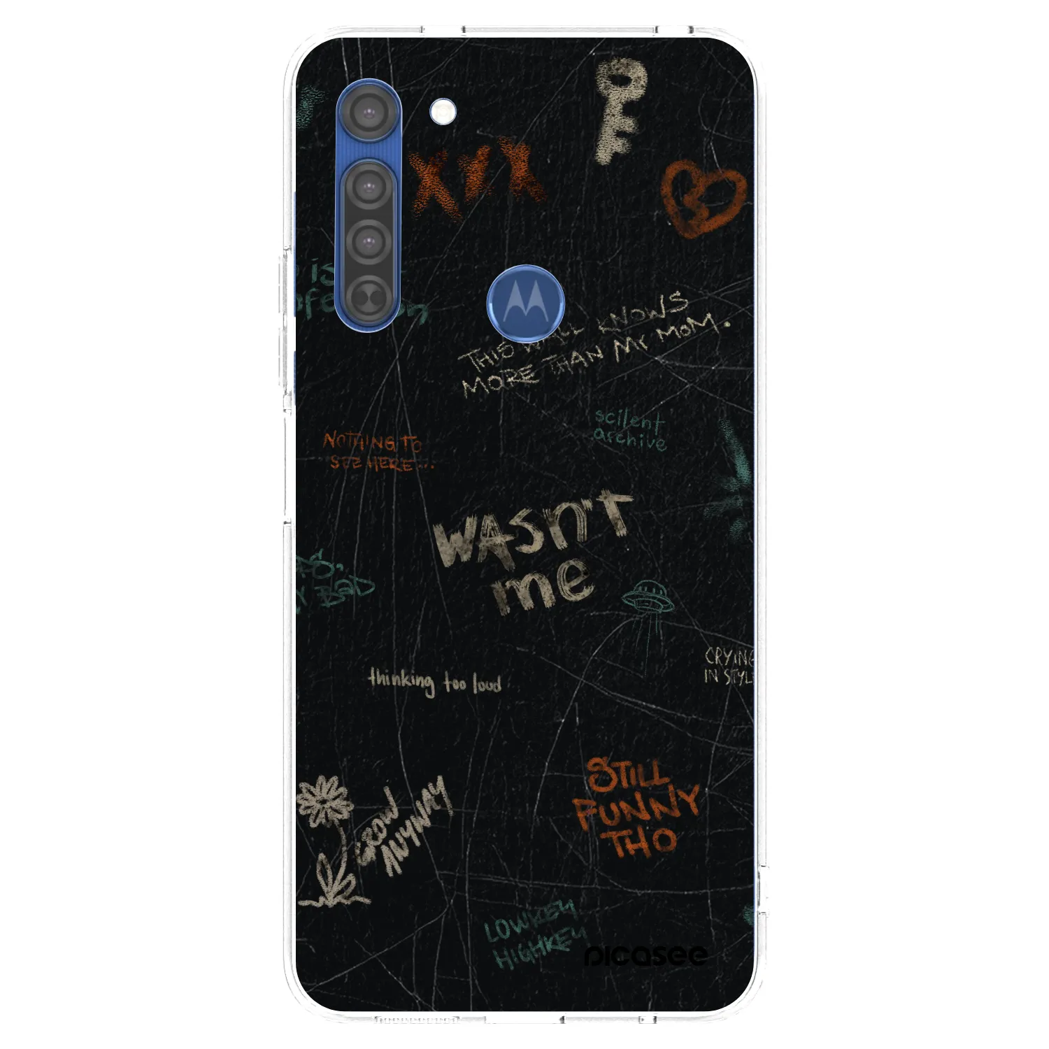 Picasee silikonski prozorni ovitek za Motorola Moto G8 - CONFESSION