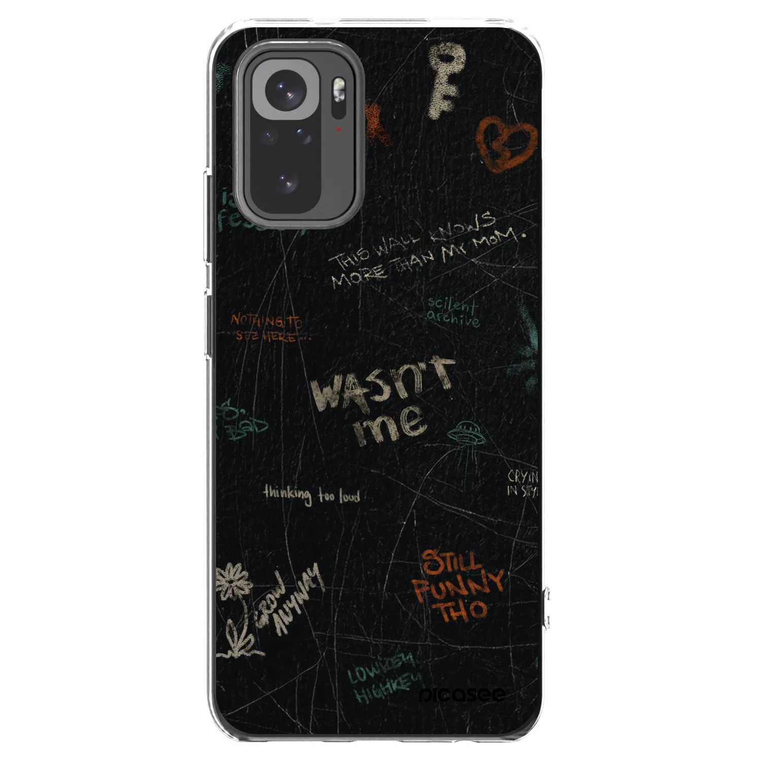 Picasee silikonski prozorni ovitek za Xiaomi Redmi Note 10S - CONFESSION