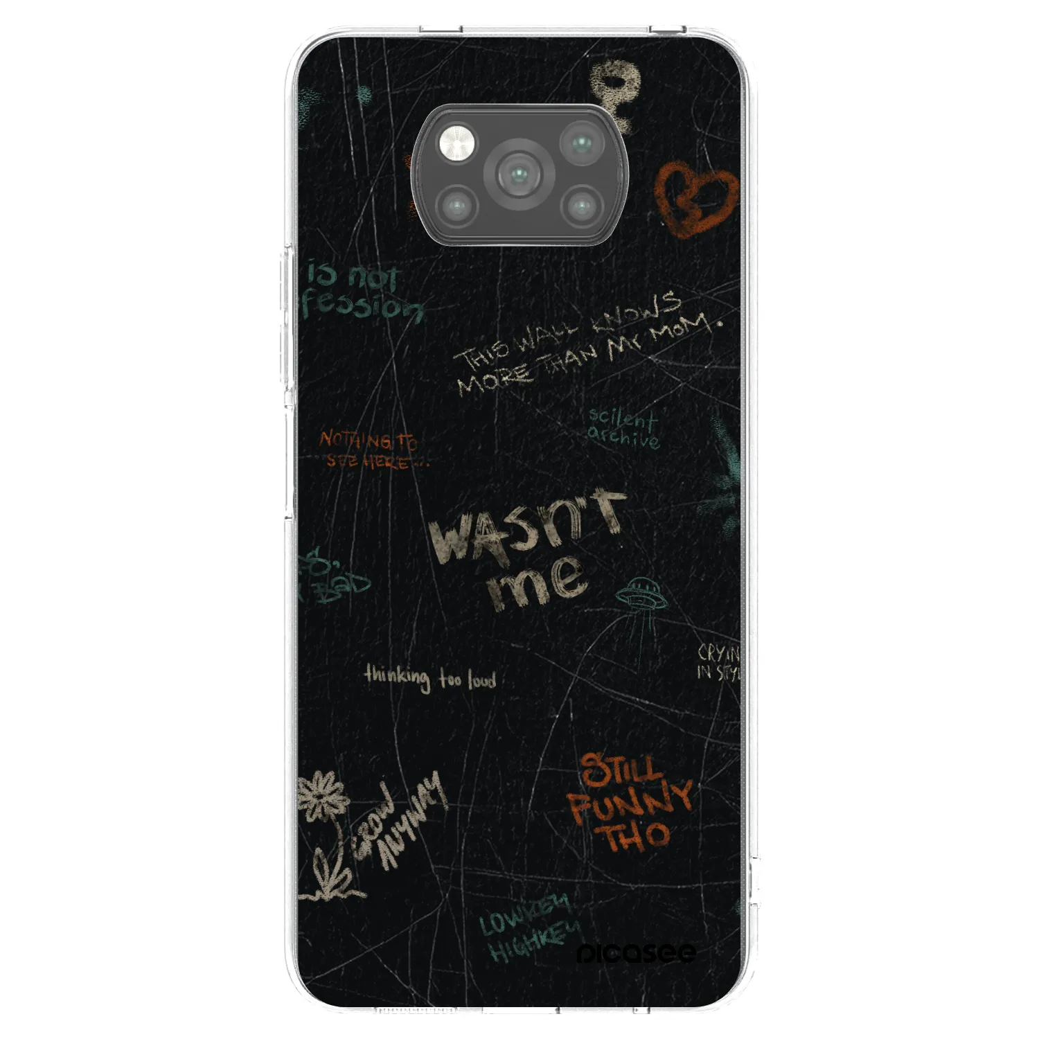 Picasee silikonski črni ovitek za Xiaomi Poco X3 Pro - CONFESSION