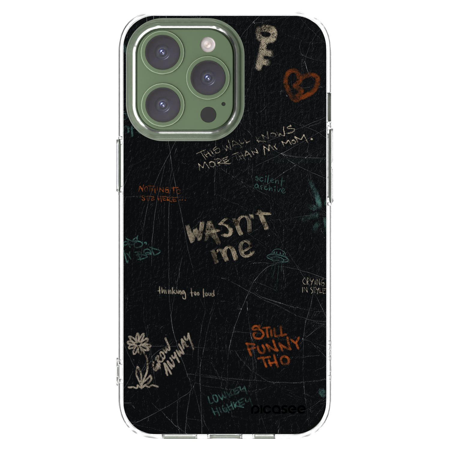 Picasee silikonski prozorni ovitek za Apple iPhone 13 Pro - CONFESSION