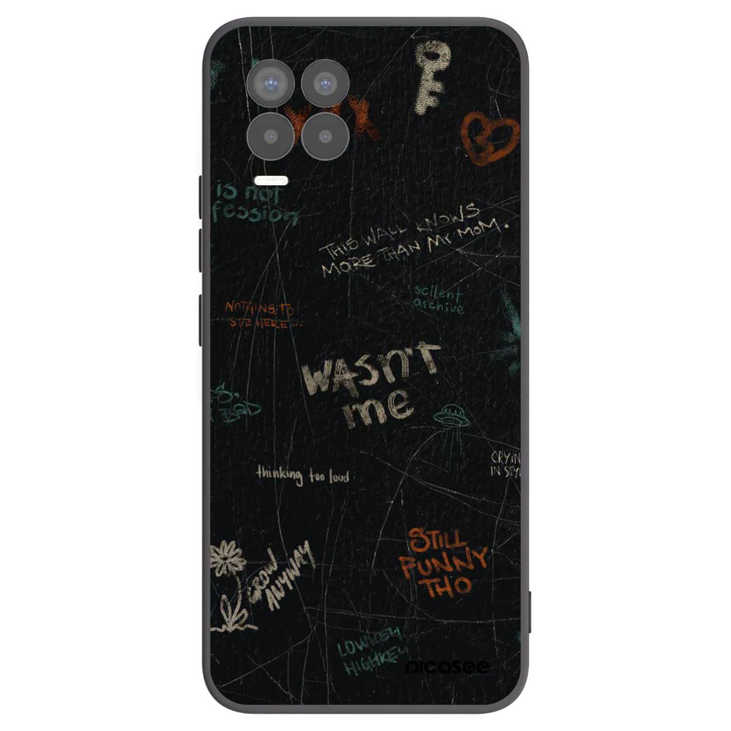 Picasee silikonski črni ovitek za Realme 8 Pro - CONFESSION