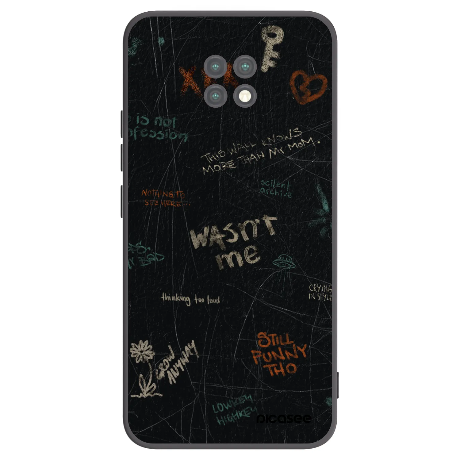 Picasee silikonski črni ovitek za Xiaomi Redmi Note 9T - CONFESSION