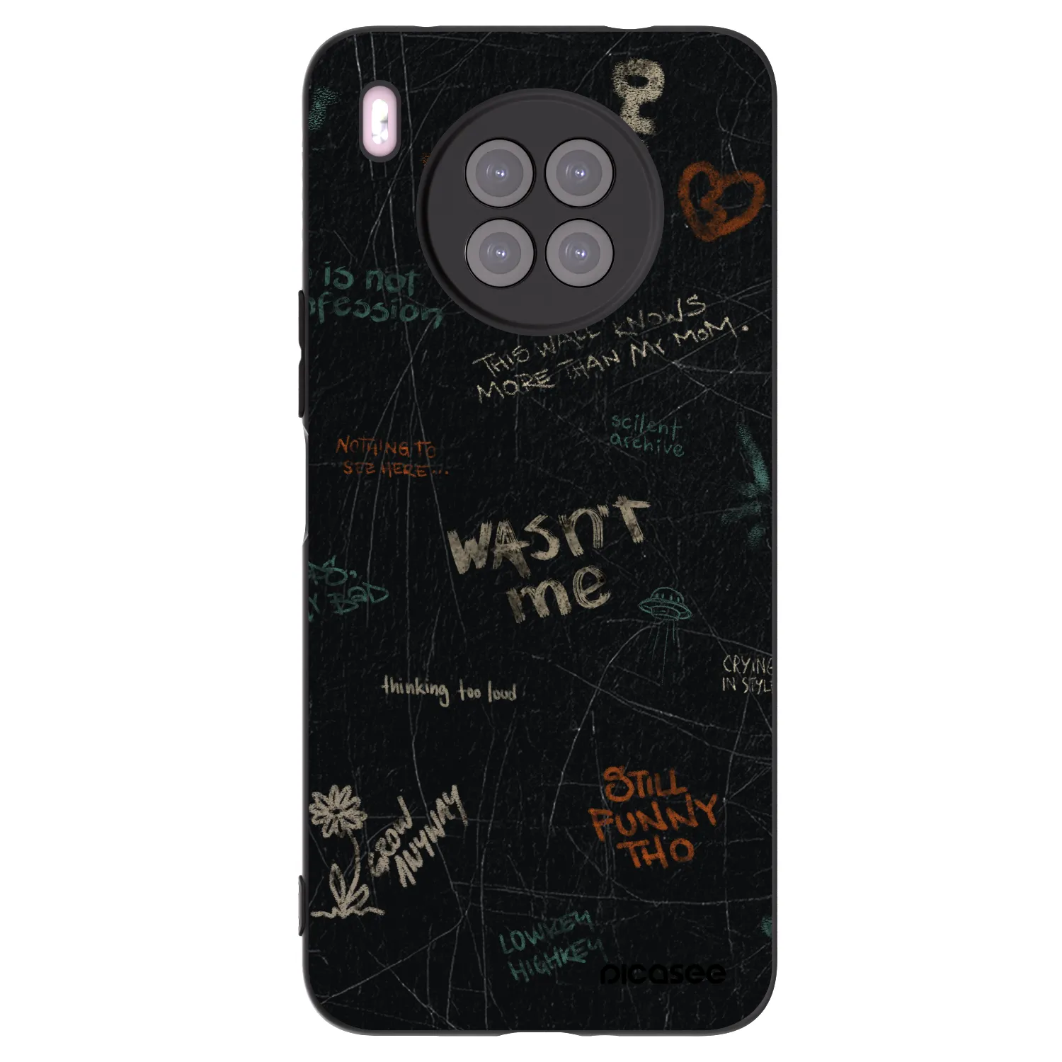 Picasee silikonski črni ovitek za Huawei Nova 8i - CONFESSION