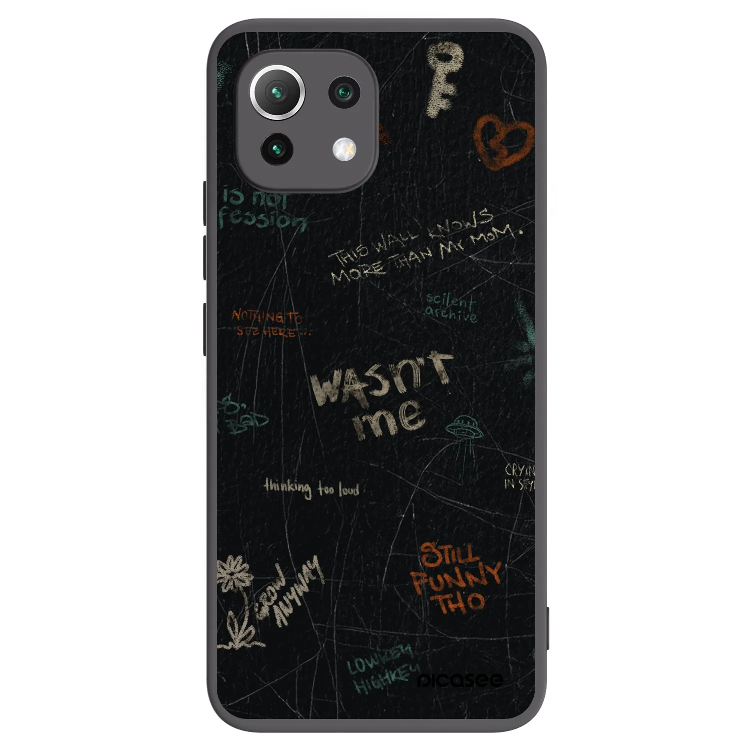 Picasee silikonski črni ovitek za Xiaomi 11 Lite 5G NE - CONFESSION