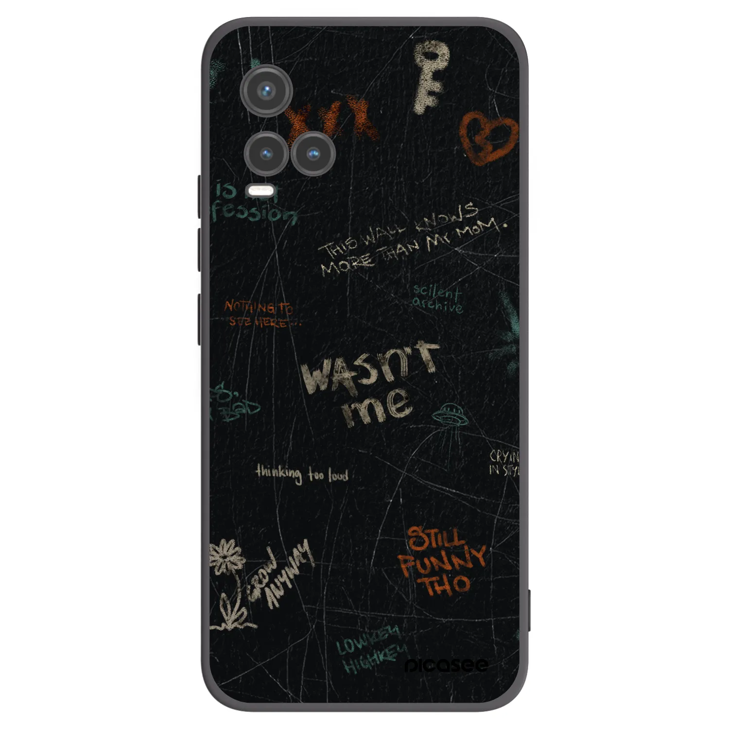 Picasee silikonski črni ovitek za Vivo Y33s - CONFESSION