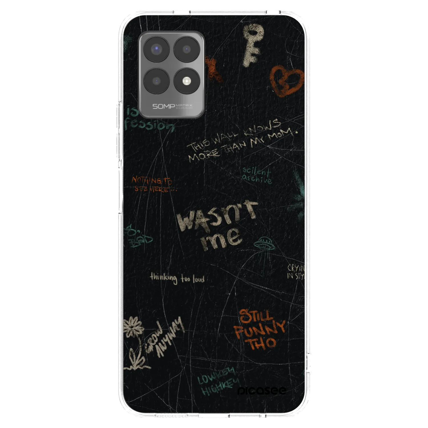 Picasee silikonski prozorni ovitek za Realme 8i - CONFESSION