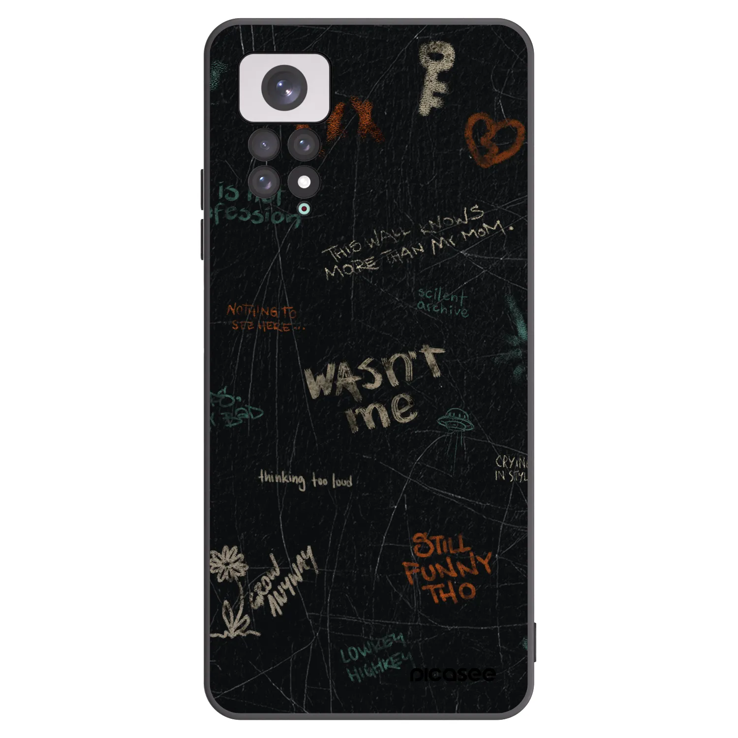 Picasee silikonski črni ovitek za Xiaomi Redmi Note 11 - CONFESSION