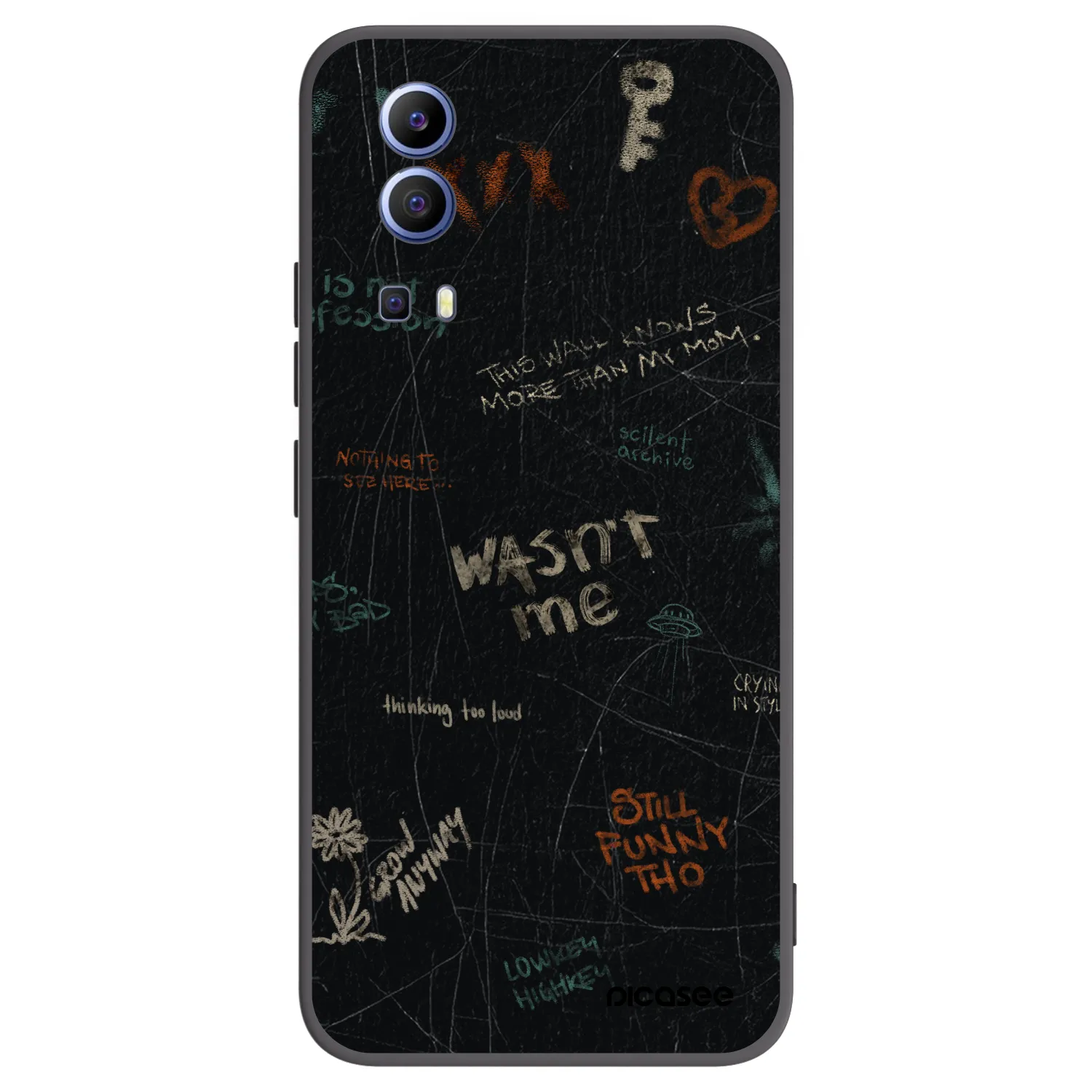 Picasee silikonski črni ovitek za Vivo Y52 5G - CONFESSION