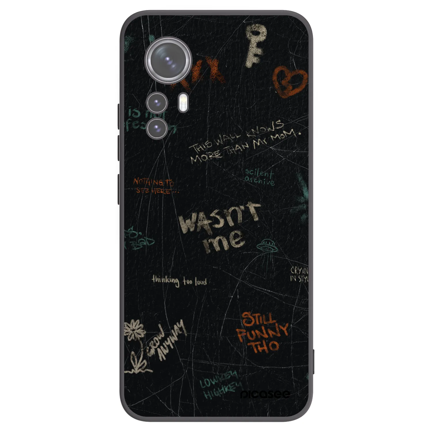 Picasee silikonski črni ovitek za Xiaomi 12X - CONFESSION