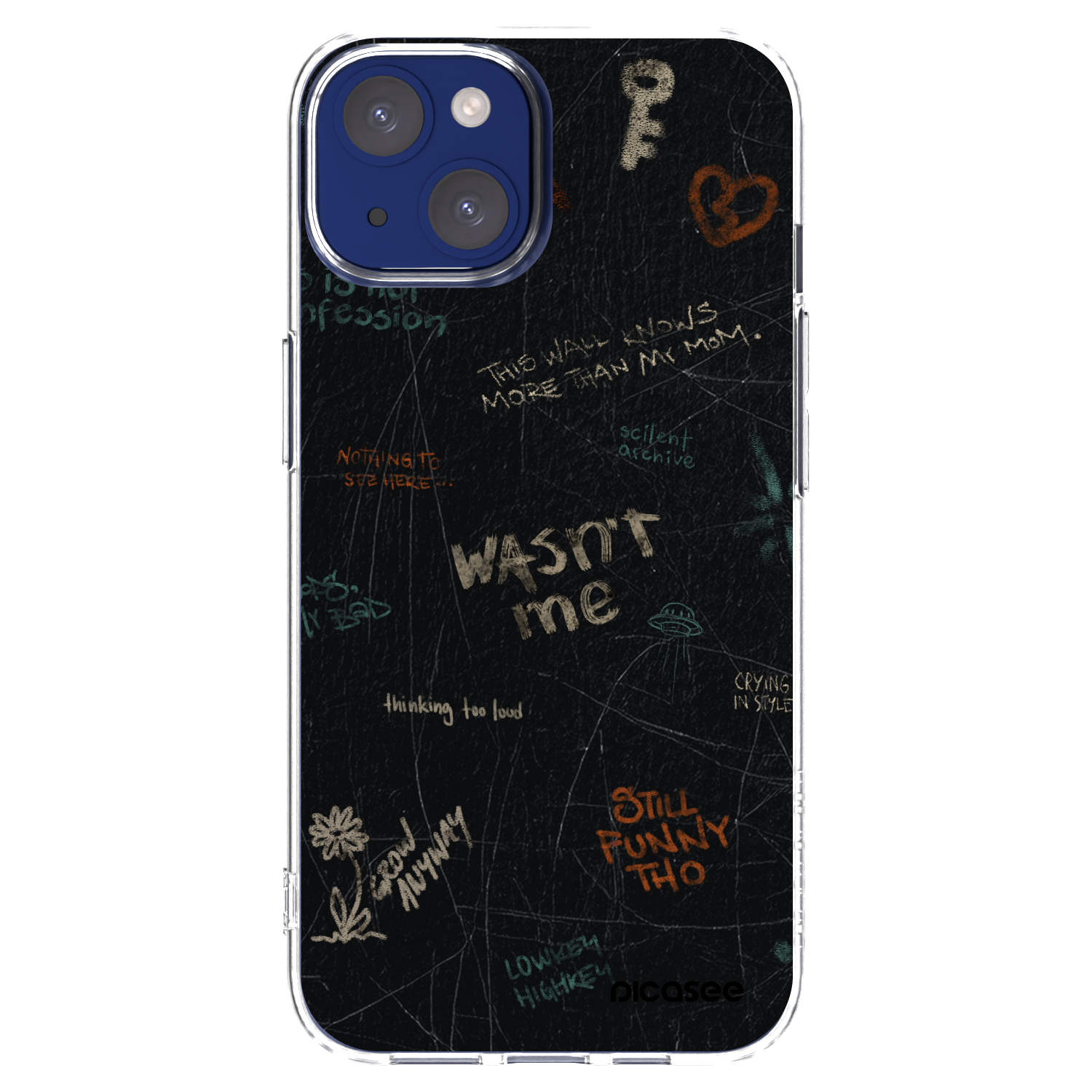 Picasee silikonski prozorni ovitek za Apple iPhone 14 - CONFESSION