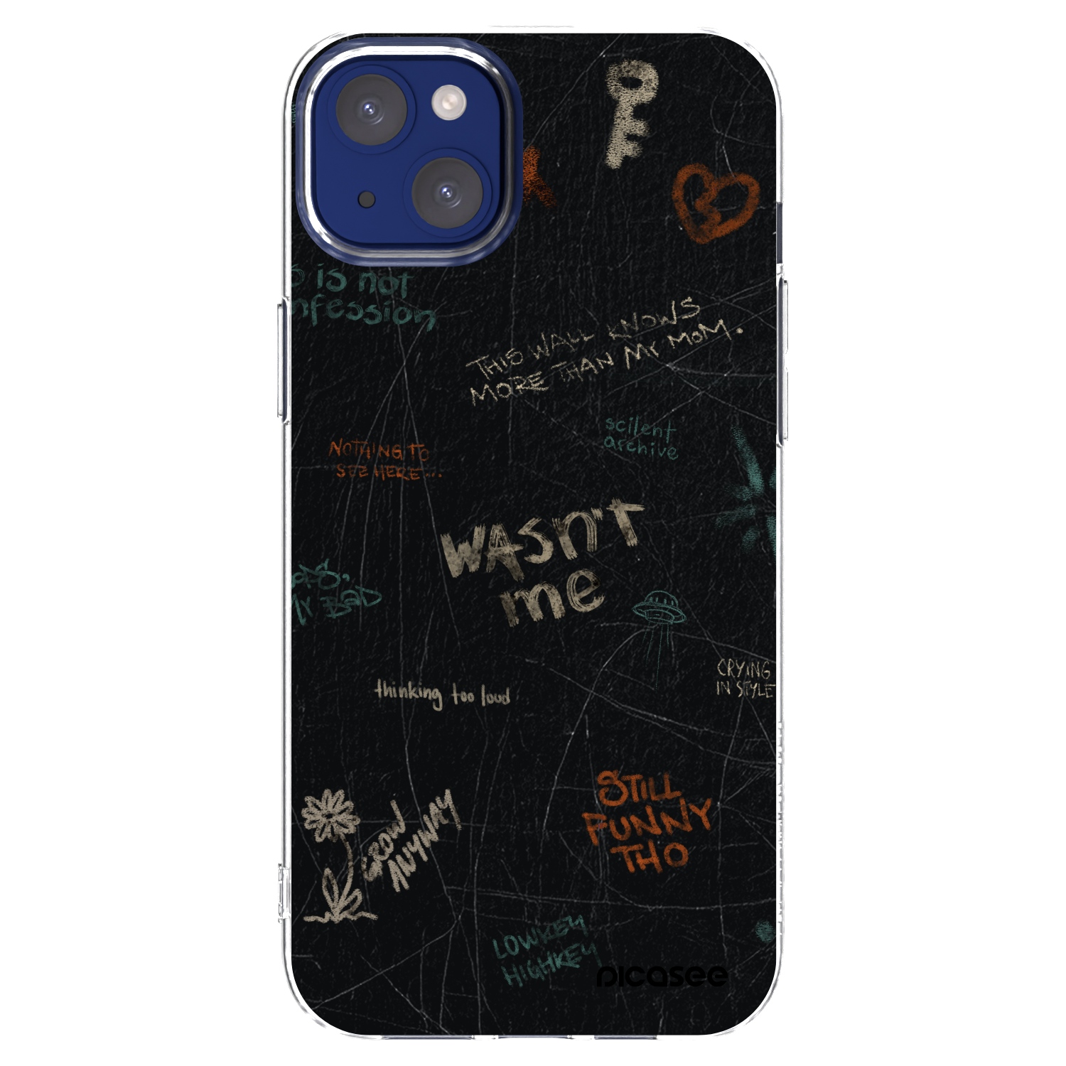 Picasee silikonski prozorni ovitek za Apple iPhone 14 Plus - CONFESSION