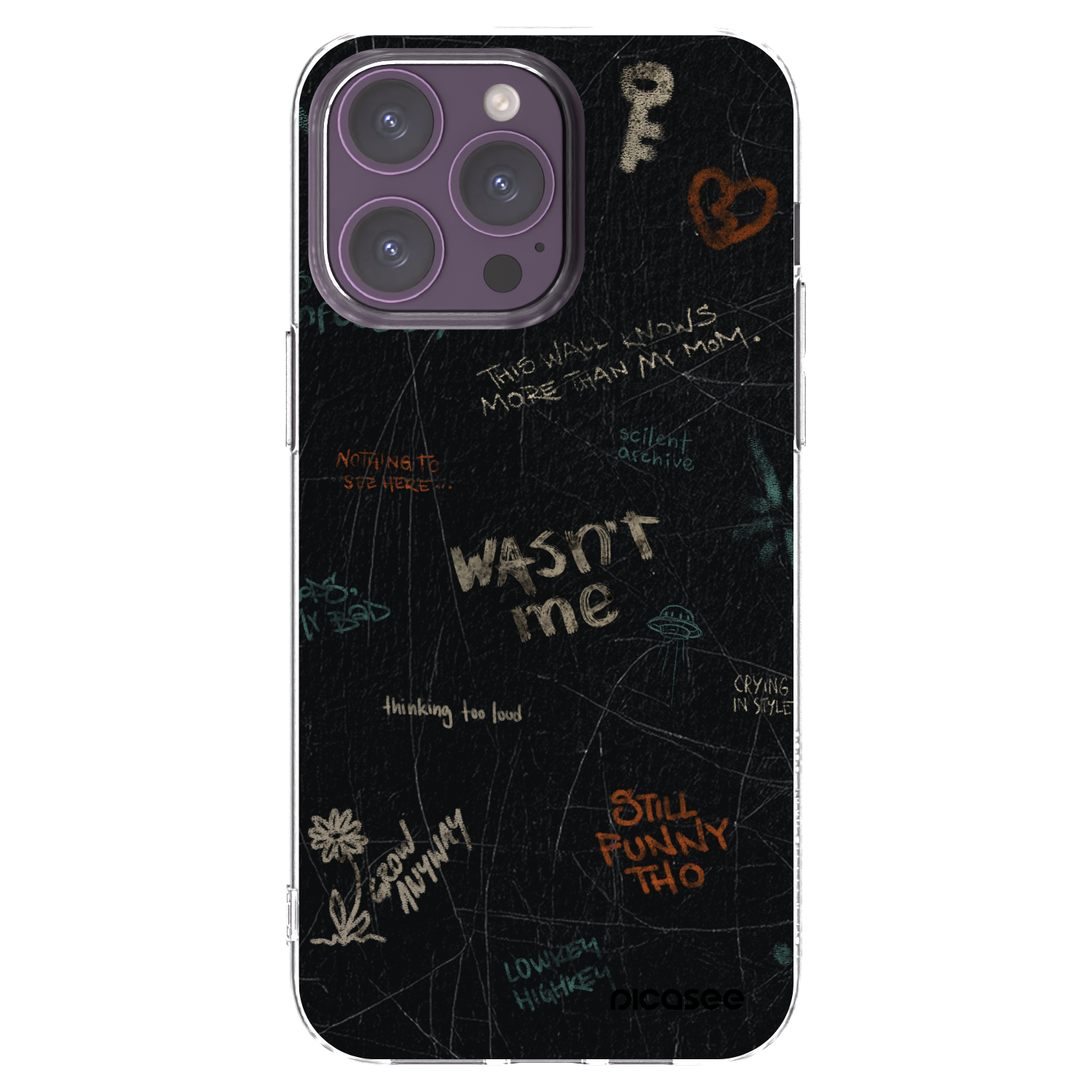 Picasee silikonski prozorni ovitek za Apple iPhone 14 Pro Max - CONFESSION