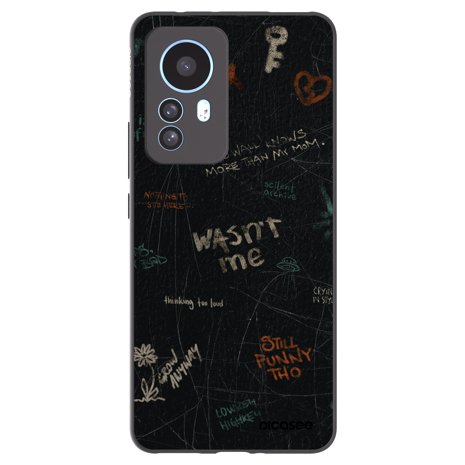 Picasee silikonski črni ovitek za Xiaomi 12T - CONFESSION