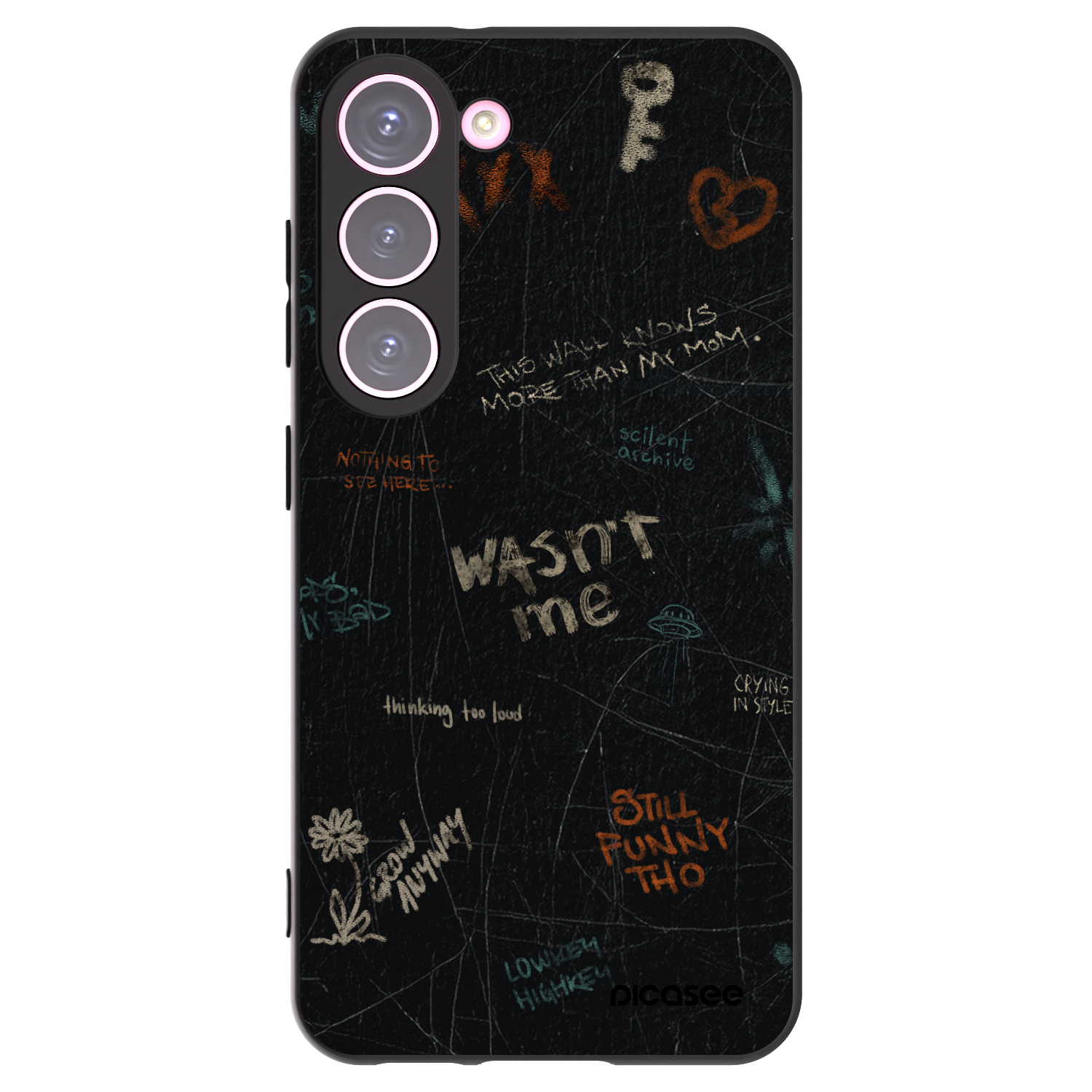 Picasee silikonski črni ovitek za Samsung Galaxy S23 5G - CONFESSION