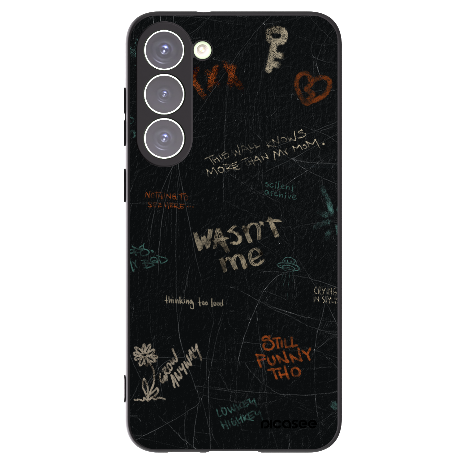 Picasee silikonski črni ovitek za Samsung Galaxy S23+ 5G - CONFESSION