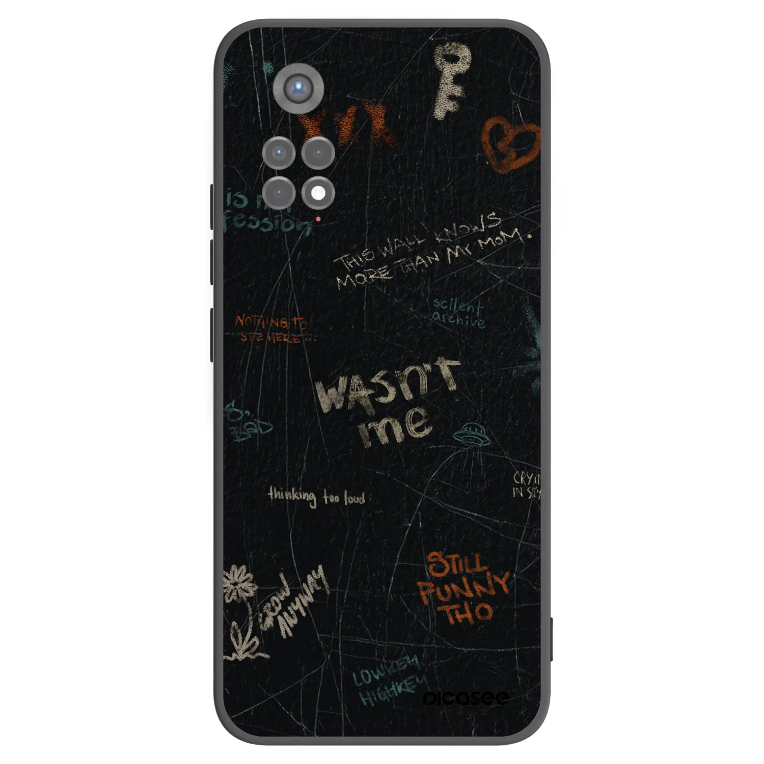 Picasee silikonski črni ovitek za Xiaomi Redmi Note 11S 5G - CONFESSION