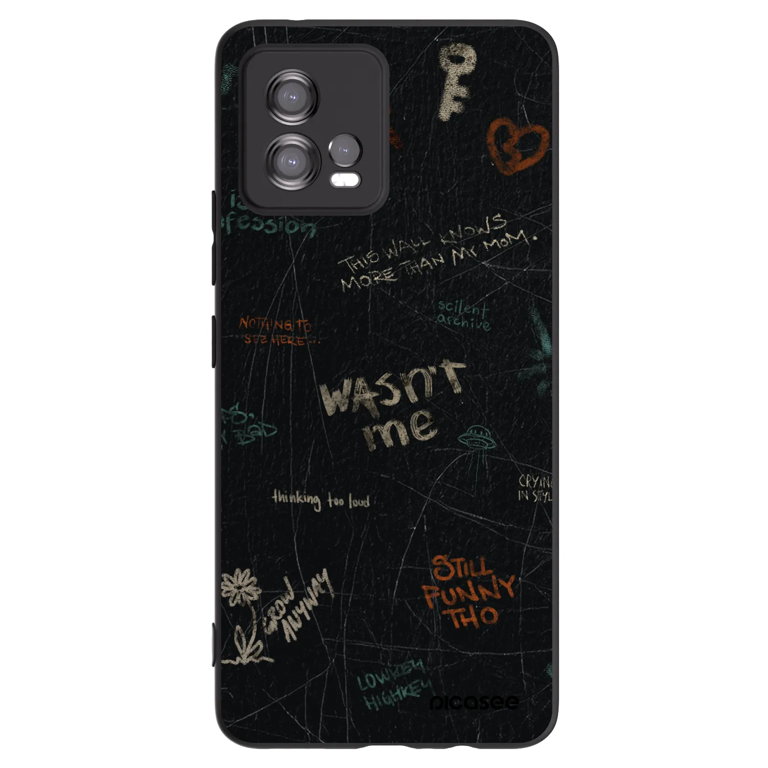 Picasee silikonski črni ovitek za Motorola Moto G72 - CONFESSION