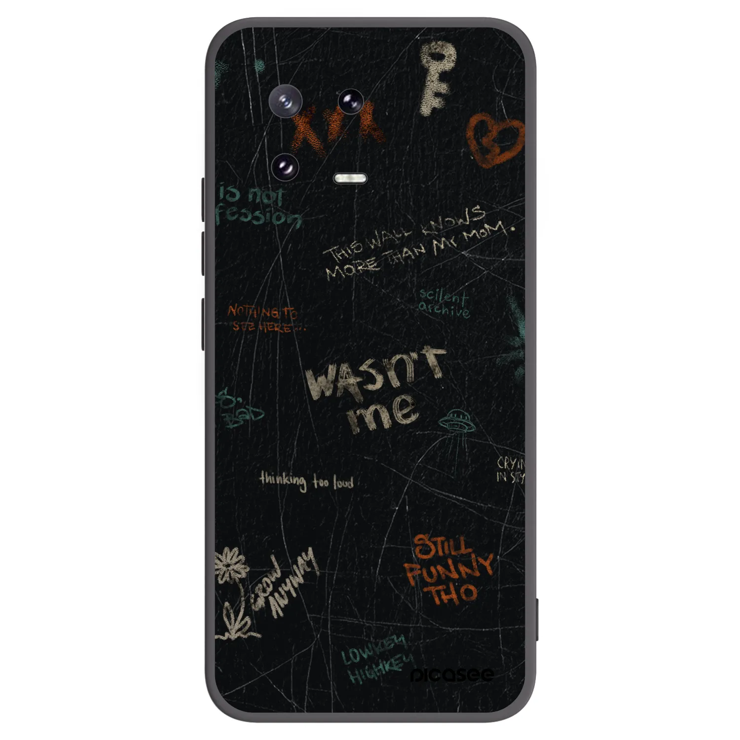 Picasee silikonski črni ovitek za Xiaomi 13 Pro - CONFESSION