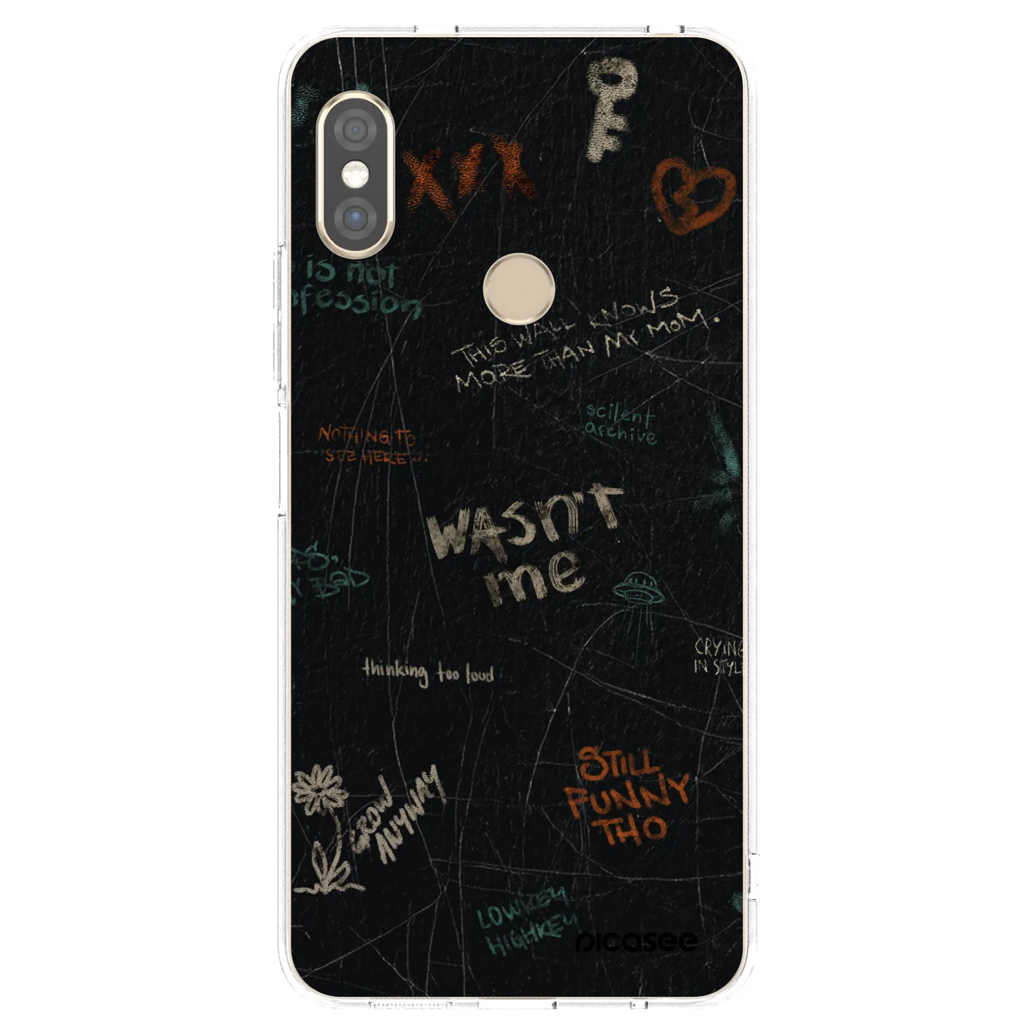 Picasee silikonski prozorni ovitek za Xiaomi Redmi Note 5 Global - CONFESSION