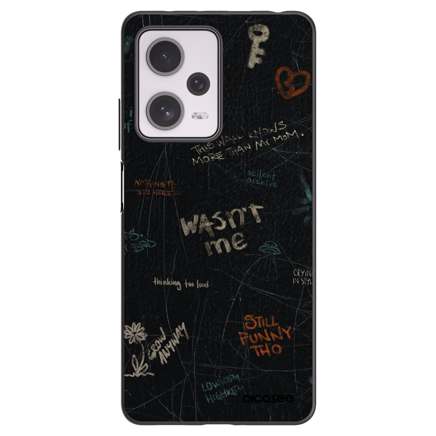 Picasee silikonski črni ovitek za Xiaomi Redmi Note 12 Pro+ 5G - CONFESSION