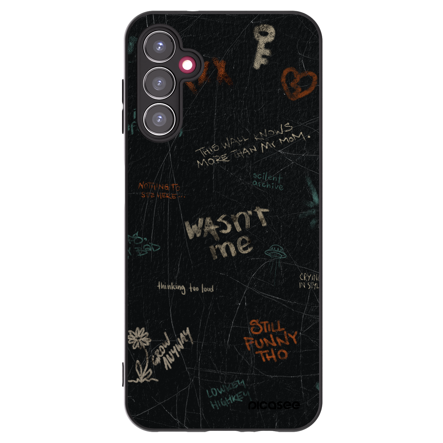 Picasee silikonski črni ovitek za Samsung Galaxy A14 4G A145R - CONFESSION