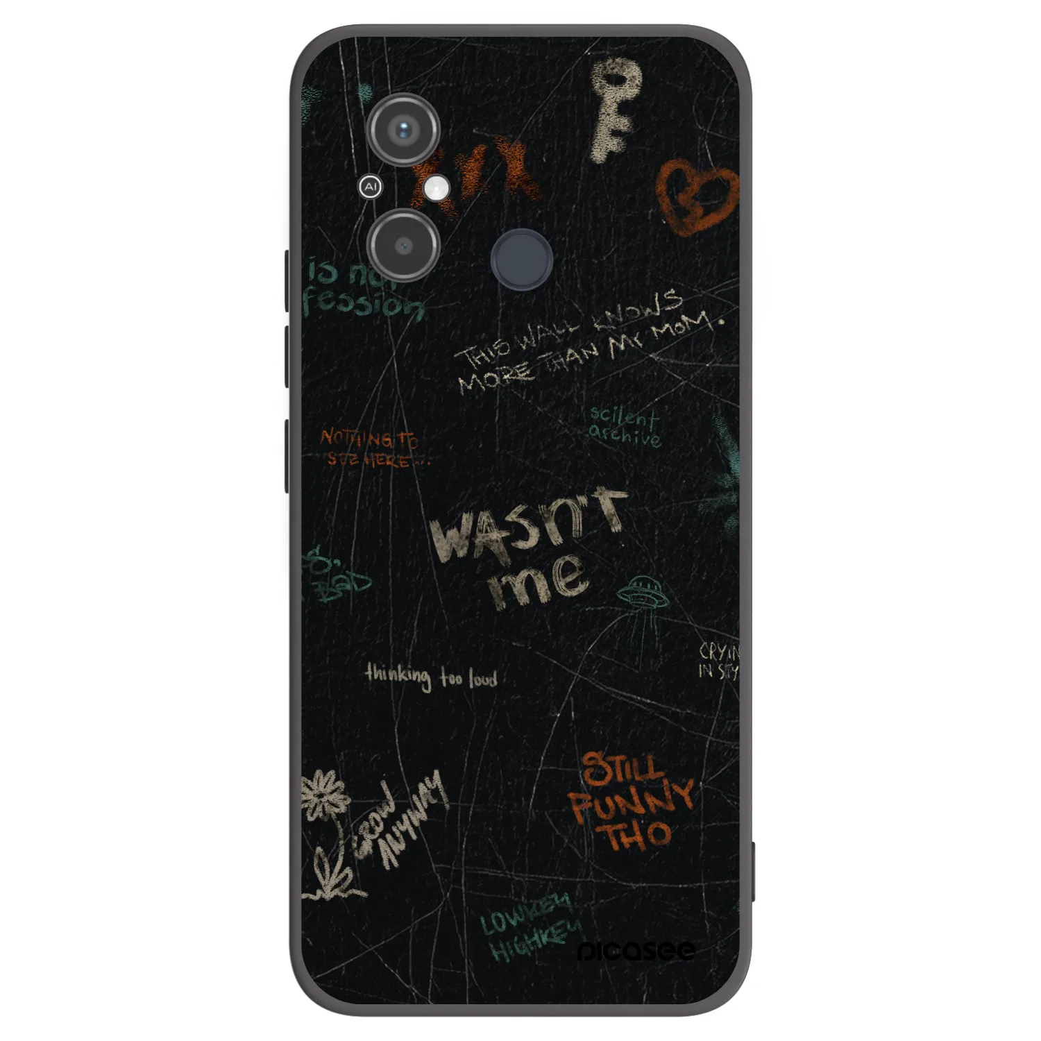 Picasee silikonski črni ovitek za Xiaomi Redmi 12C - CONFESSION