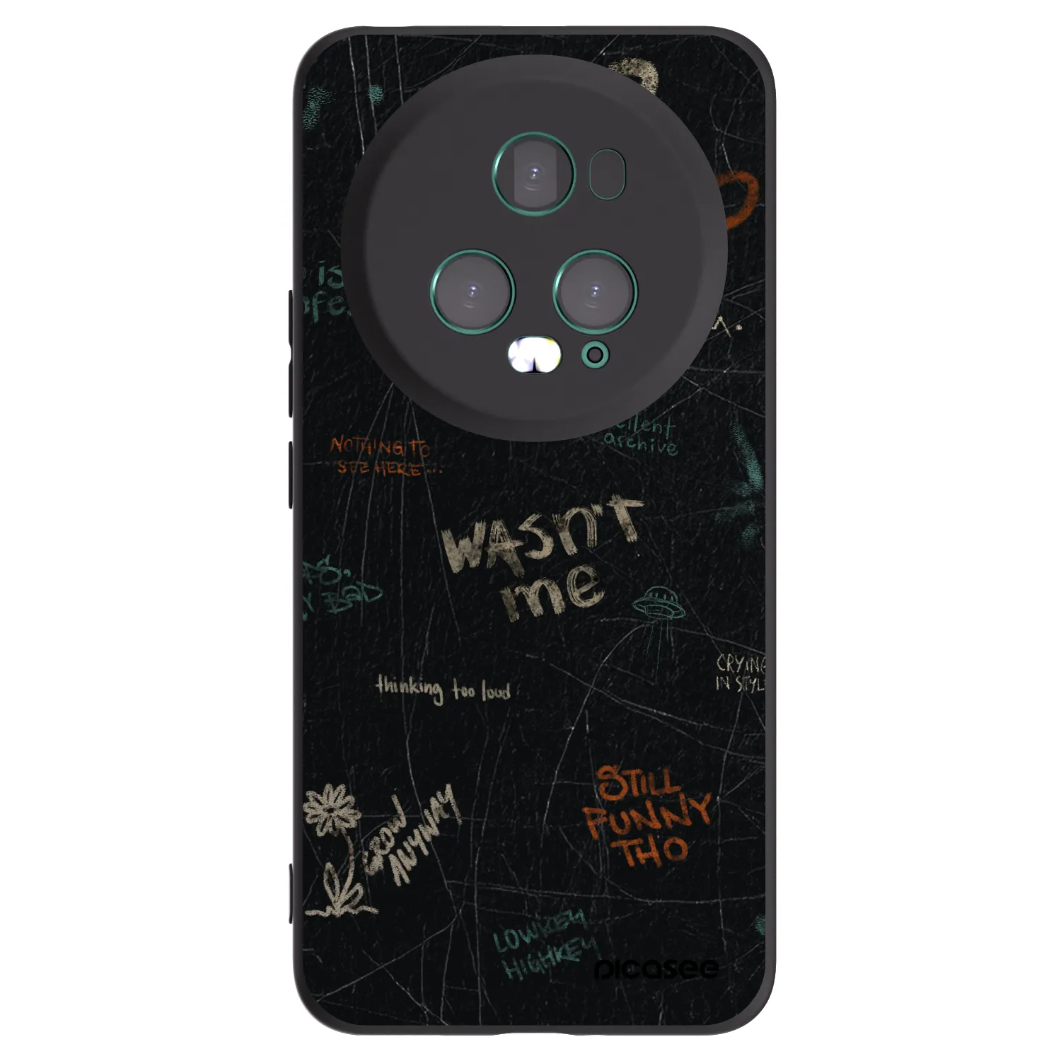 Picasee silikonski črni ovitek za Honor Magic5 Pro - CONFESSION